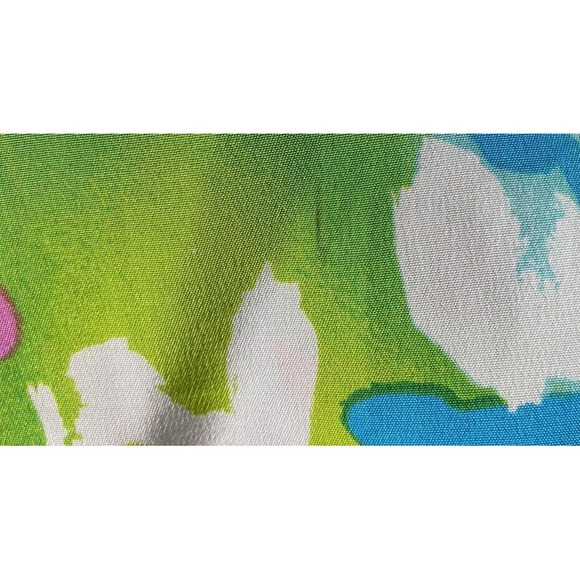 Diane Von‎ Furstenberg Silk Blouse Womens Large Colorful Floral Abstract Luxury - Picture 14 of 14